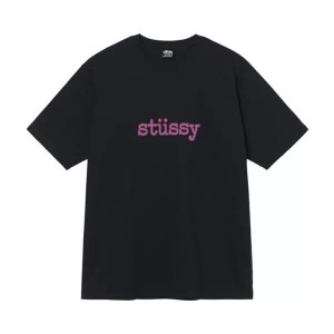 Black / Red Stussy Typewriter T Shirts | 9270VIDYO